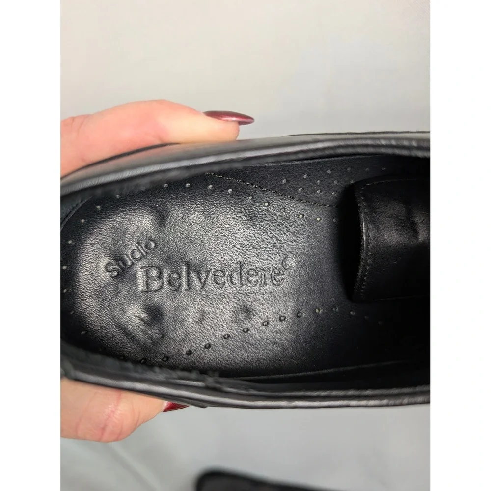 Studio Belvedere Oxford‎ Shoes Mens 8 Black Alligator